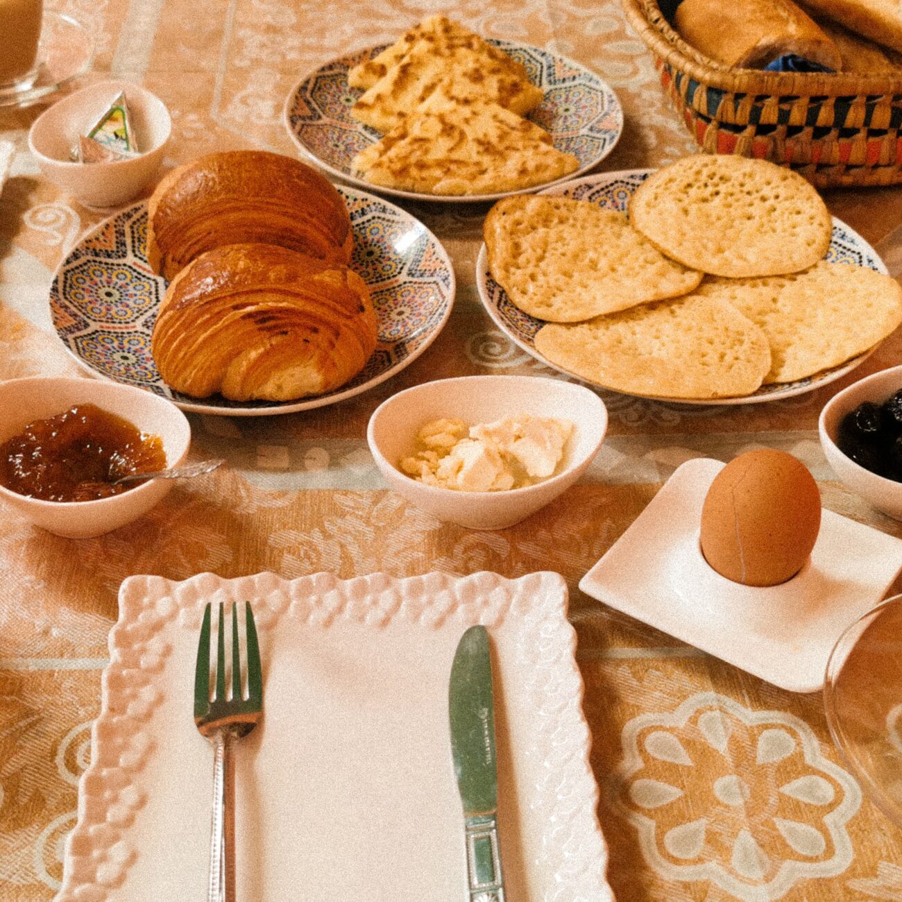 Traditional Moroccan breakfast